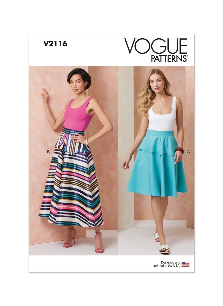 Vogue Patterns Sewing Pattern V2116 Misses' Skirt in Two Lengths