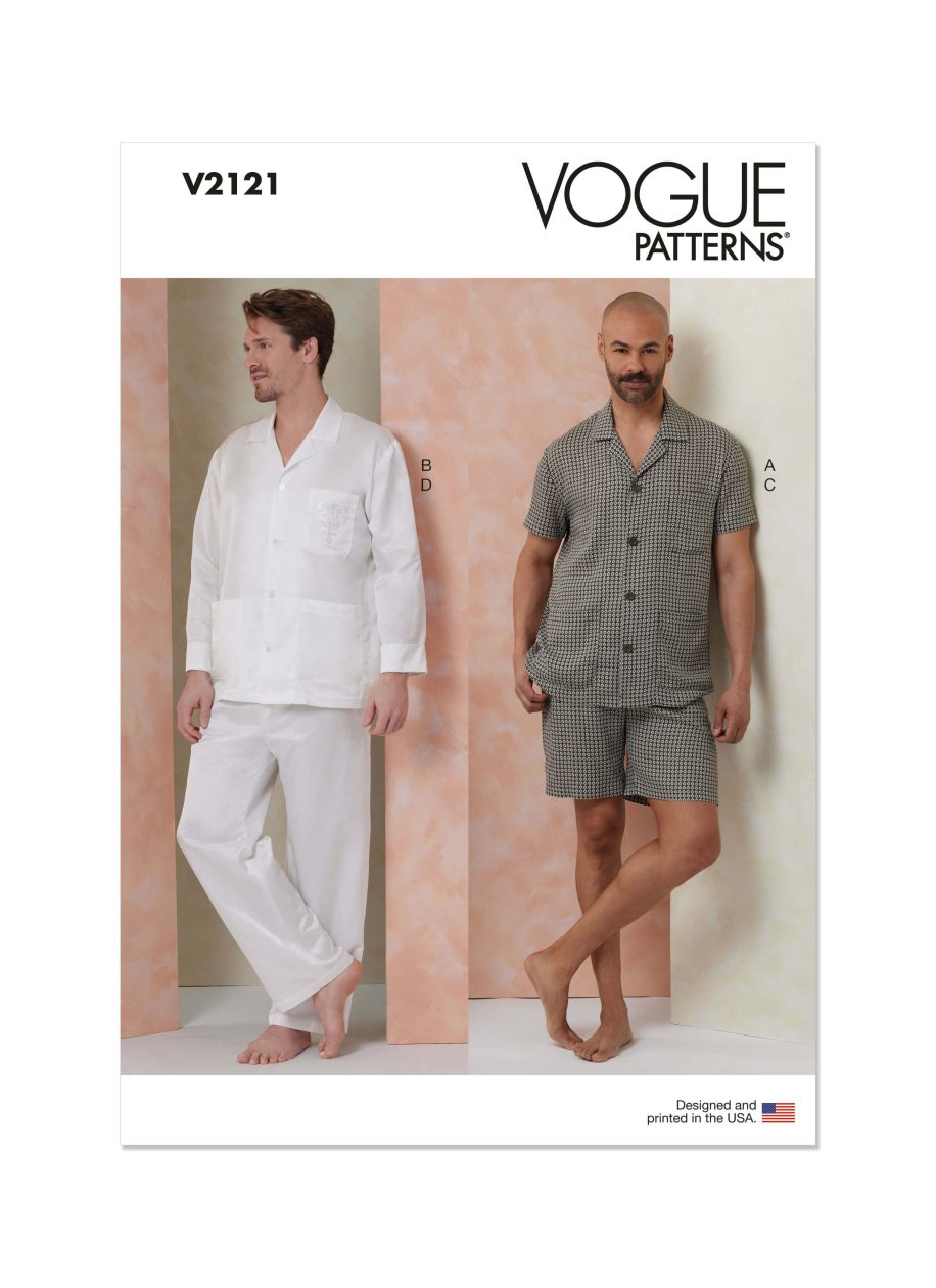Vogue Patterns Sewing Pattern V2121 Men's Pyjamas