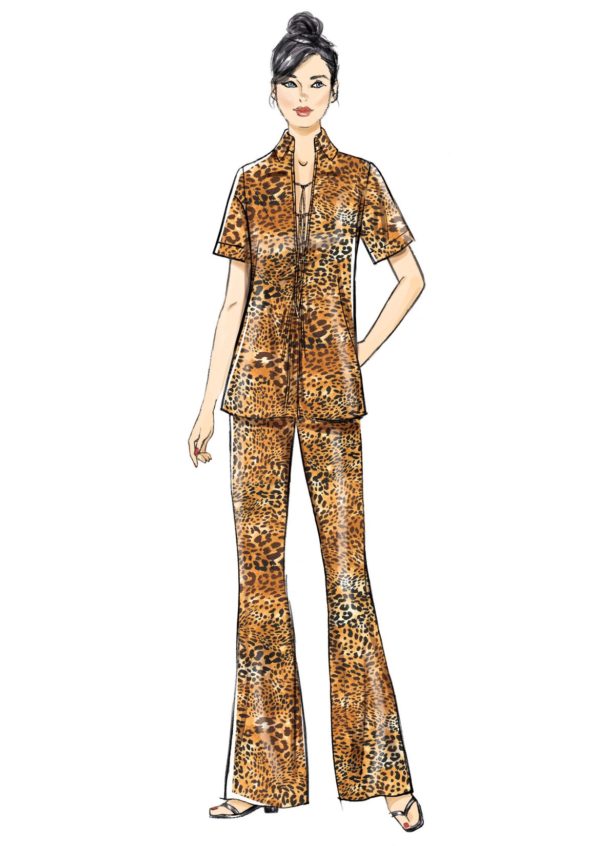 Vogue Patterns Sewing Pattern V2140 Misses' Tunic with Sleeve Variations and Trousers