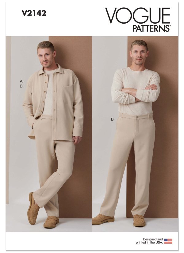 Vogue Patterns Sewing Pattern V2142 Men's Shirt and Trousers