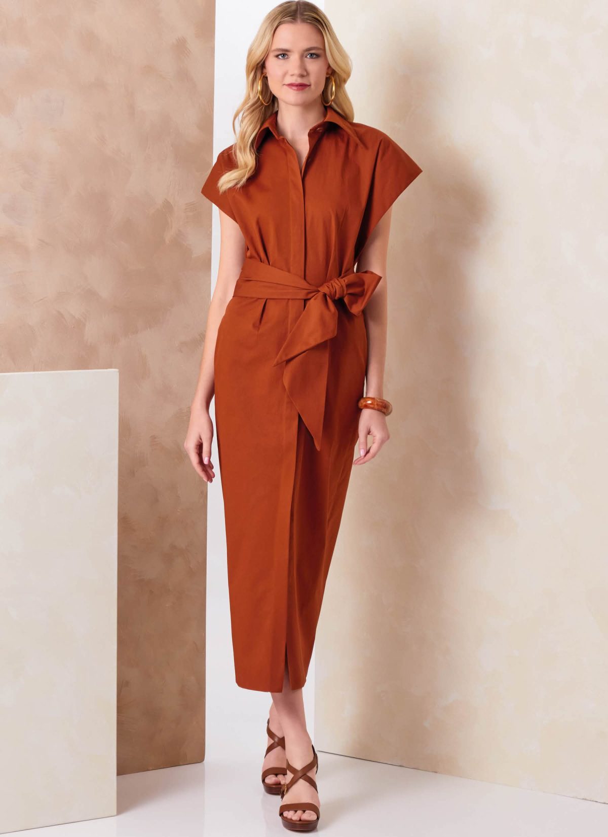 Vogue Patterns Sewing Pattern V2151 Misses' Shirtdress in Two Lengths and Sash