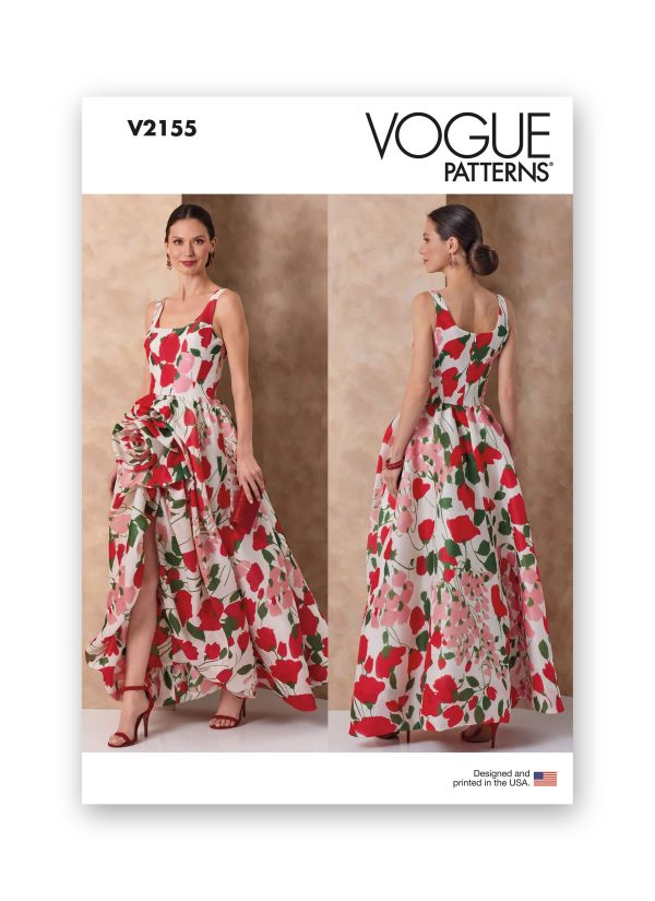 Vogue Patterns Sewing Pattern V2155 Misses' High-Low Evening Gown
