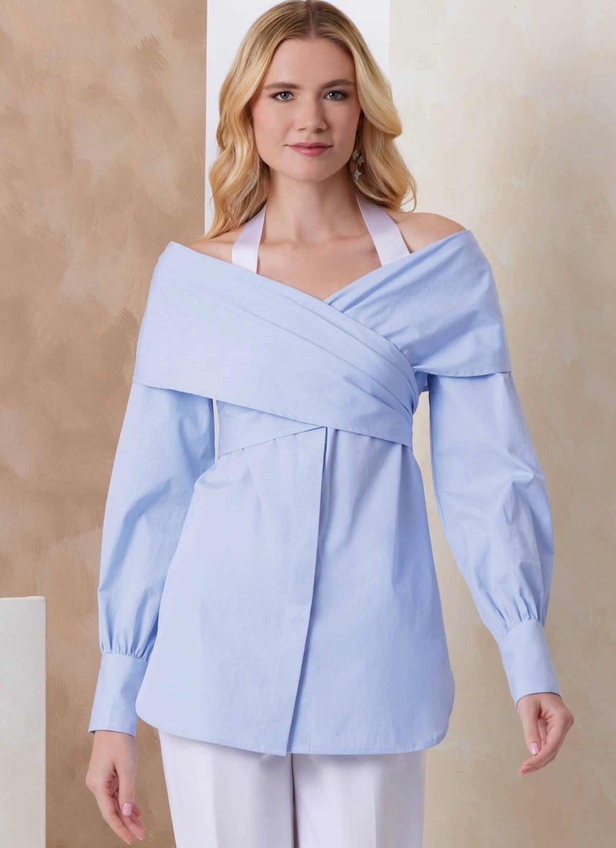 Vogue Patterns Sewing Pattern V2158 Misses' Draped Top with Sleeve Variations