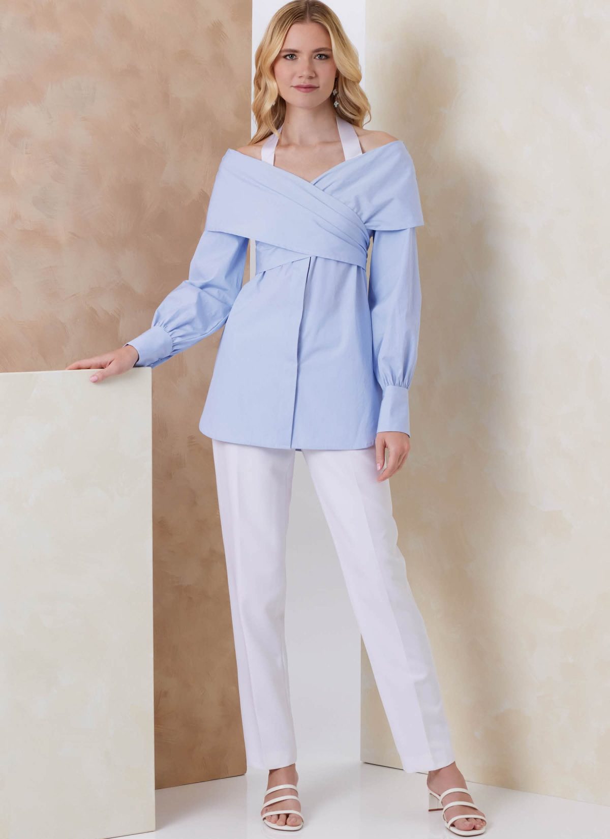 Vogue Patterns Sewing Pattern V2158 Misses' Draped Top with Sleeve Variations