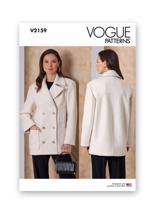 Vogue Patterns Sewing Pattern V2159 Misses' Double-Breasted Jacket