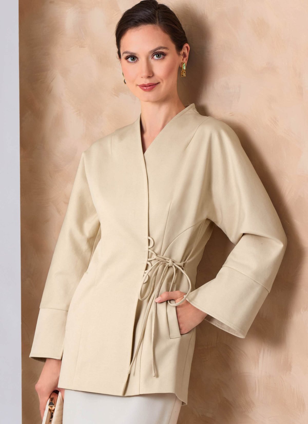 Vogue Patterns Sewing Pattern V2165 Misses' Wrap Jacket, Slim Midi Skirt and Straight Leg Trousers