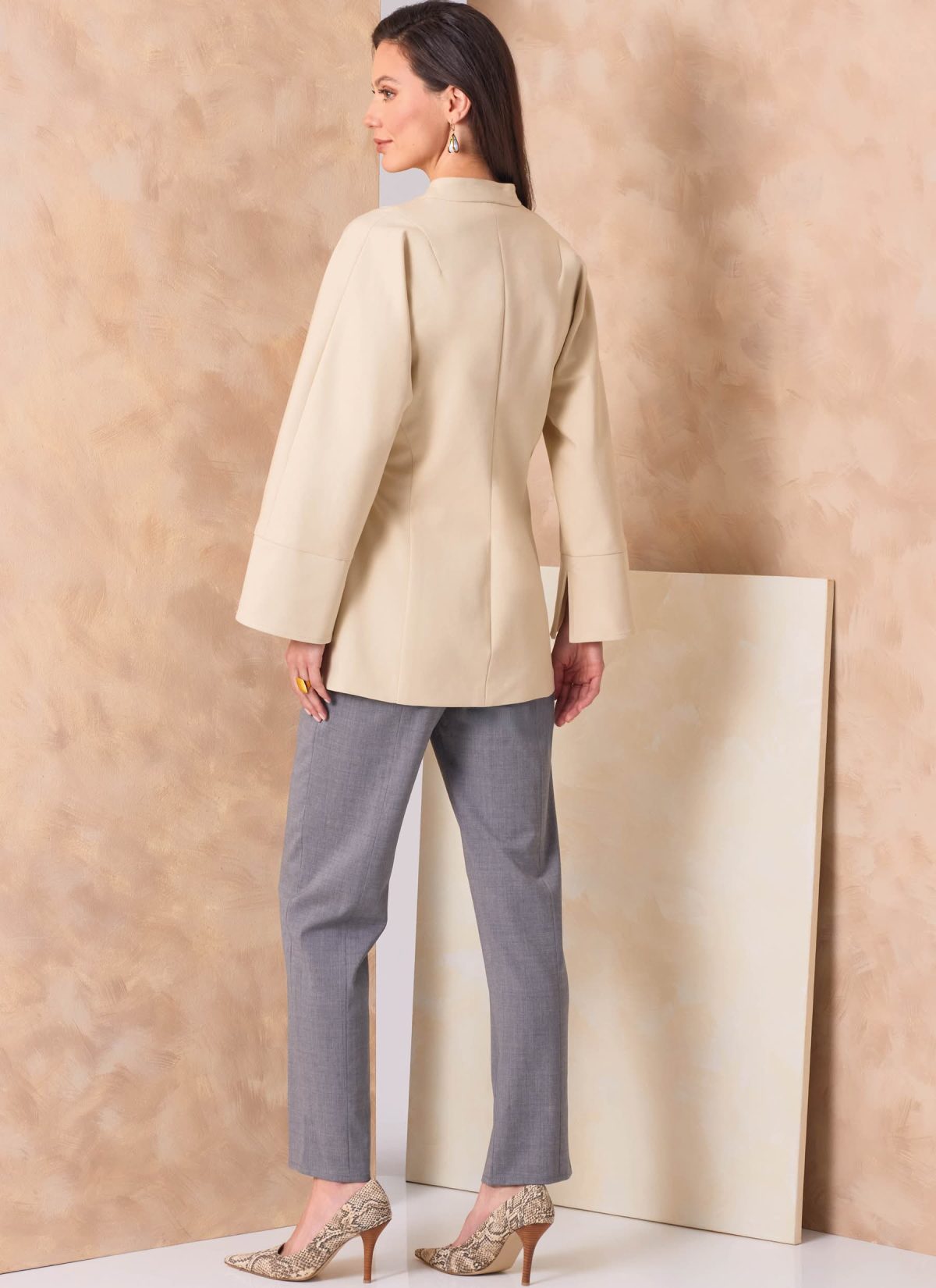 Vogue Patterns Sewing Pattern V2165 Misses' Wrap Jacket, Slim Midi Skirt and Straight Leg Trousers