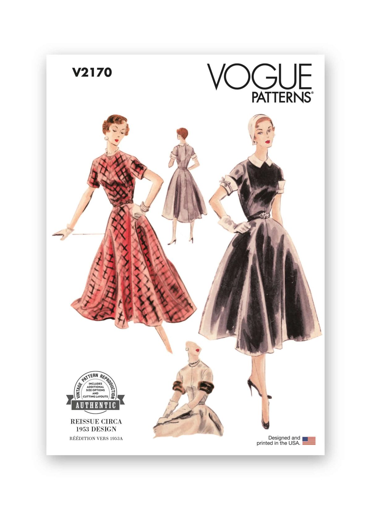 Vogue Patterns Sewing Pattern V2170 Misses' Vintage Dress