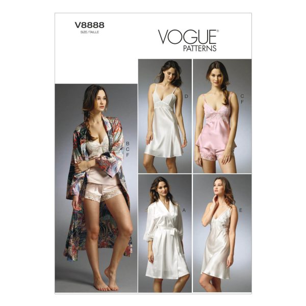 Vogue Patterns V8888 Misses' Robe, Slip, Camisole and Panties