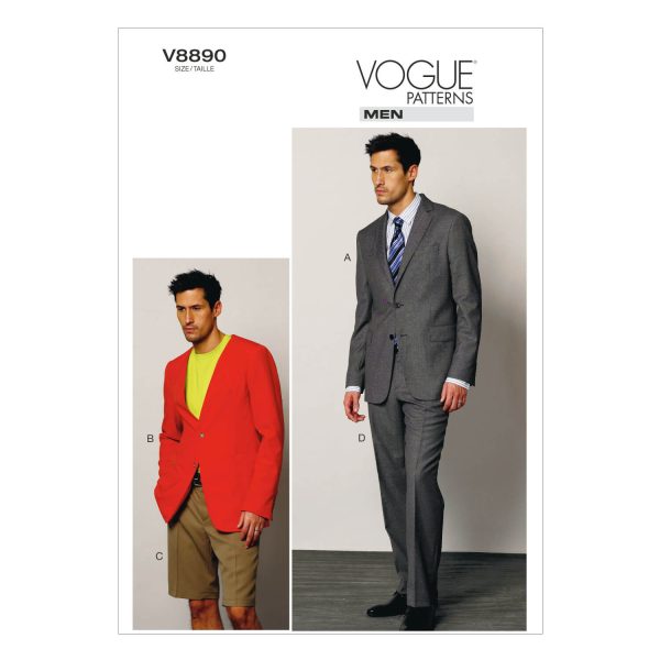 Vogue Patterns V8890 Men's Jacket, Shorts, and Pants