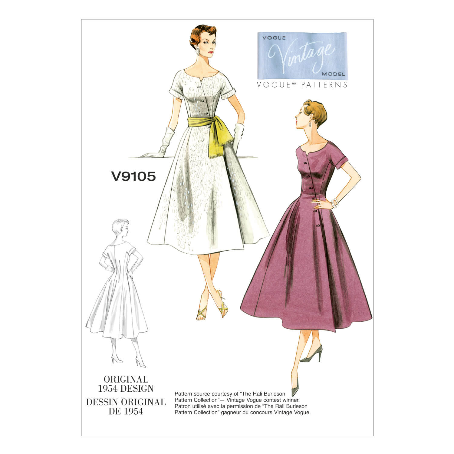 Vogue Patterns V9105 Misses' Dress and Sash - Sewdirect