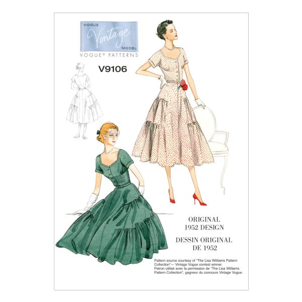 Vogue Patterns V9106 Misses' Dress and Belt