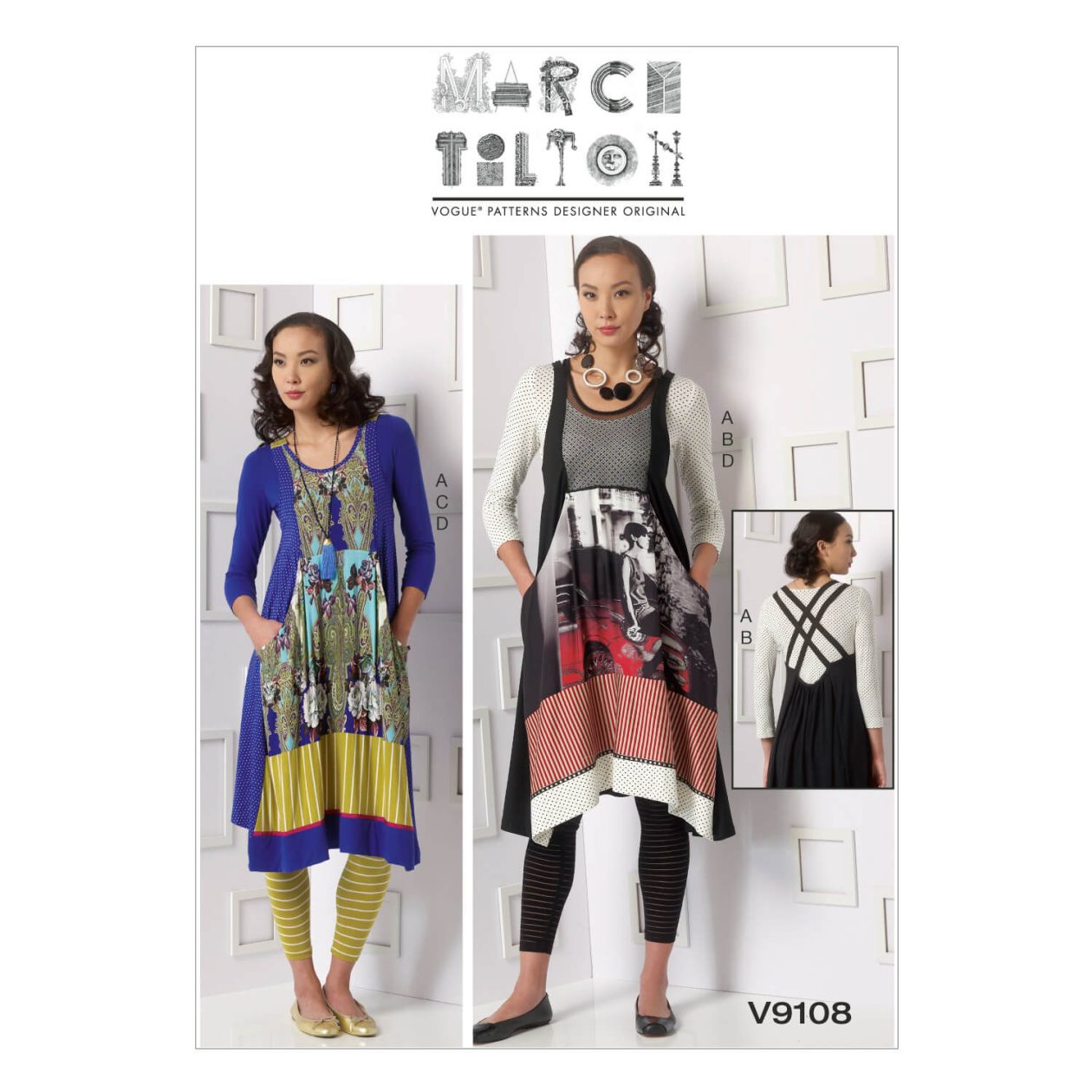 Vogue Patterns V9108 Misses' Top, Dress and Leggings