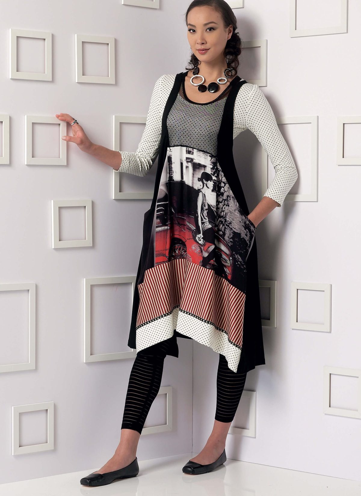 Vogue Patterns V9108 Misses' Top, Dress and Leggings