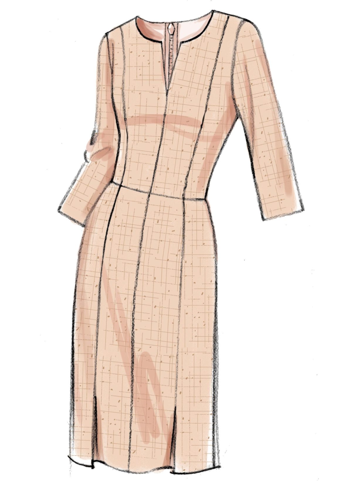 Vogue Patterns V9167 Misses' Notch-Neck Princess-Seam Dresses