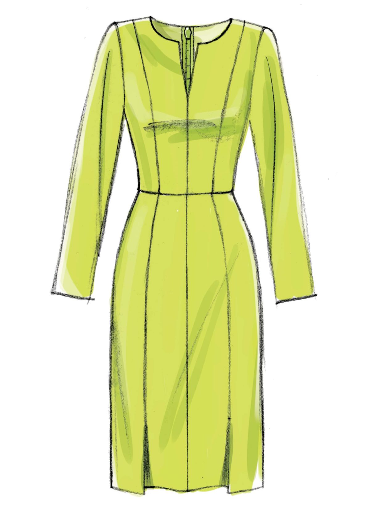 Vogue Patterns V9167 Misses' Notch-Neck Princess-Seam Dresses