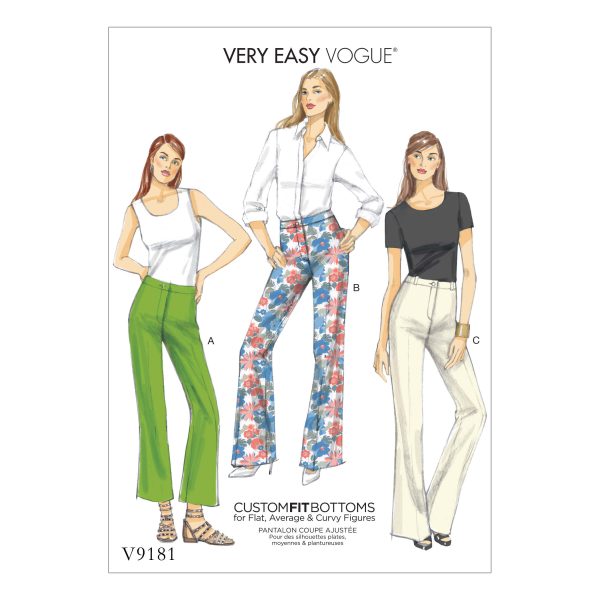 Vogue Patterns V9181 Misses' Custom-Fit Bootcut Pants