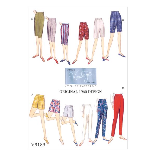 Vogue Patterns V9189 Misses' Shorts and Tapered Pants
