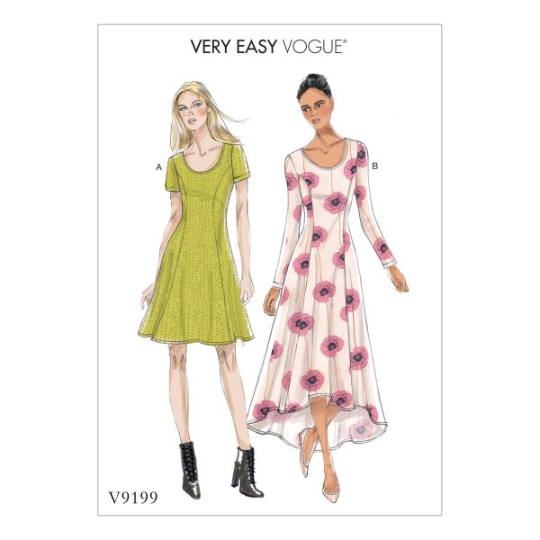 Vogue Patterns V9199 Misses' Knit Fit and Flare Dresses