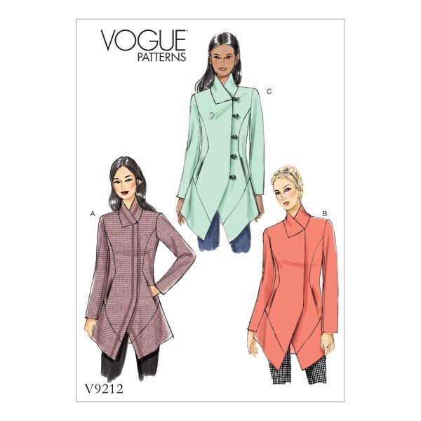 Vogue Patterns V9212 Misses' Seamed and Collared Jackets