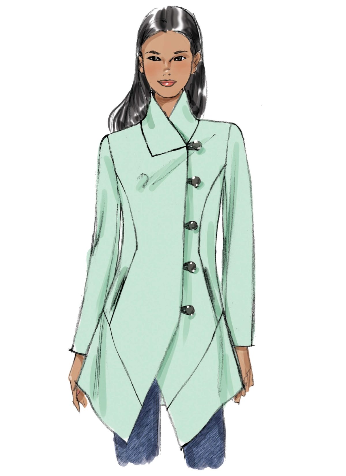 Vogue Patterns V9212 Misses' Seamed and Collared Jackets