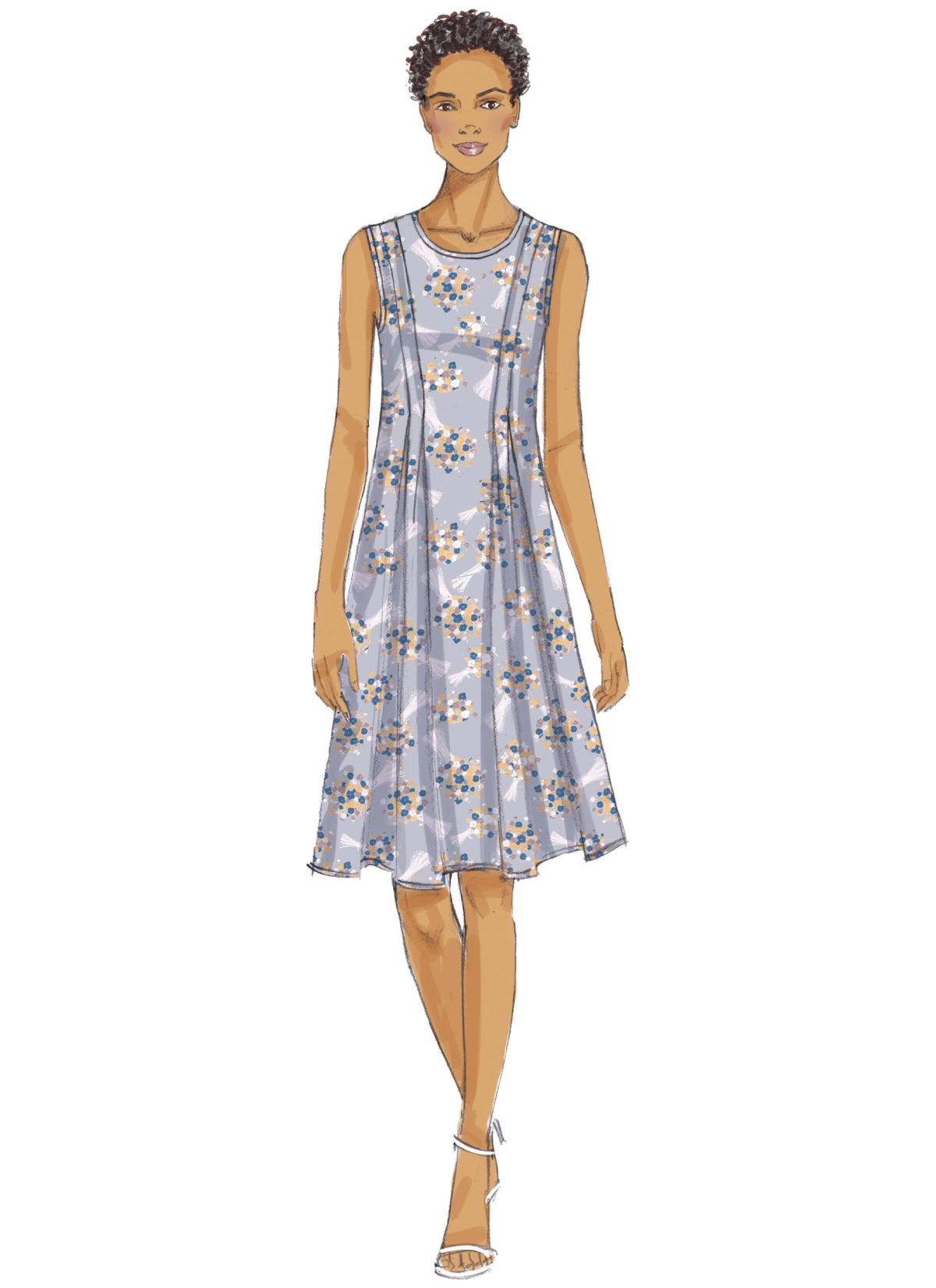 Vogue Patterns V9236 Misses' Released-Pleat Fit-and-Flare Dresses