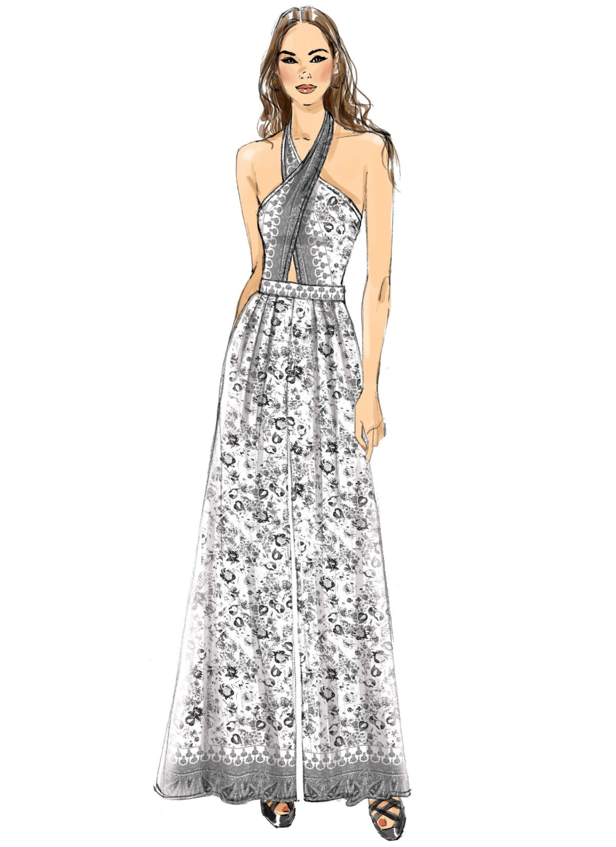 Vogue Patterns V9259 Misses' Criss-Cross Halter Romper and Jumpsuit with Length Variations