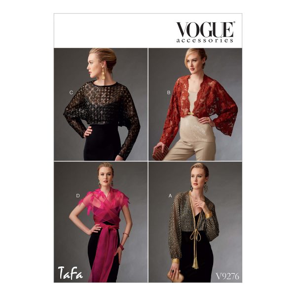 Vogue Patterns V9276 Misses' Reversible Shrugs and Capelet
