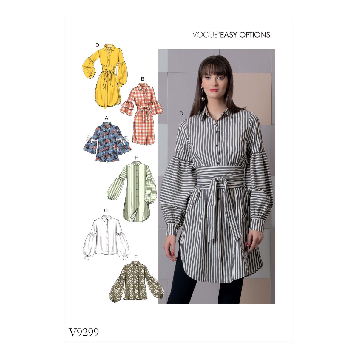 Vogue Patterns V9299 Misses' Top and Belt