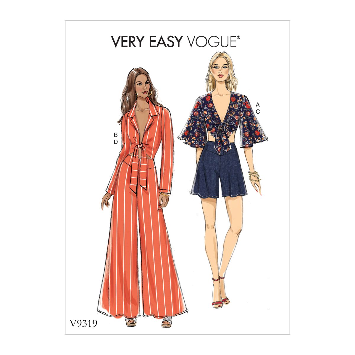 Vogue Patterns V9319 Misses' Top, Shorts and Pants