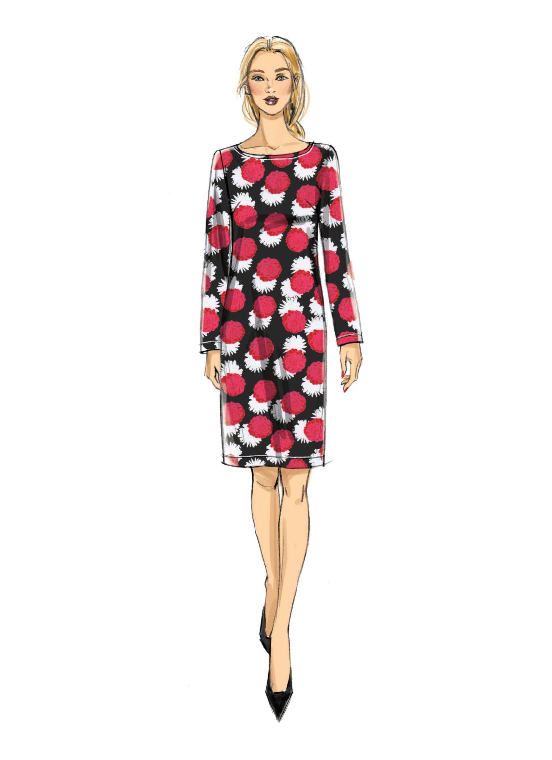 Vogue Patterns V2000U5 Misses' Wrap Dress Patrón De Papel, Multicolor, única