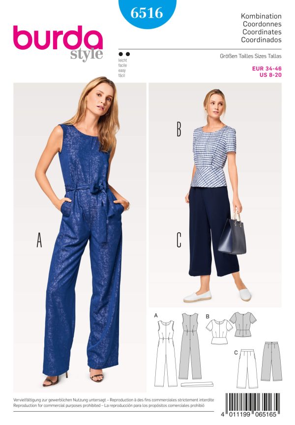Burda Style Pattern B6516 Women's Coordinates