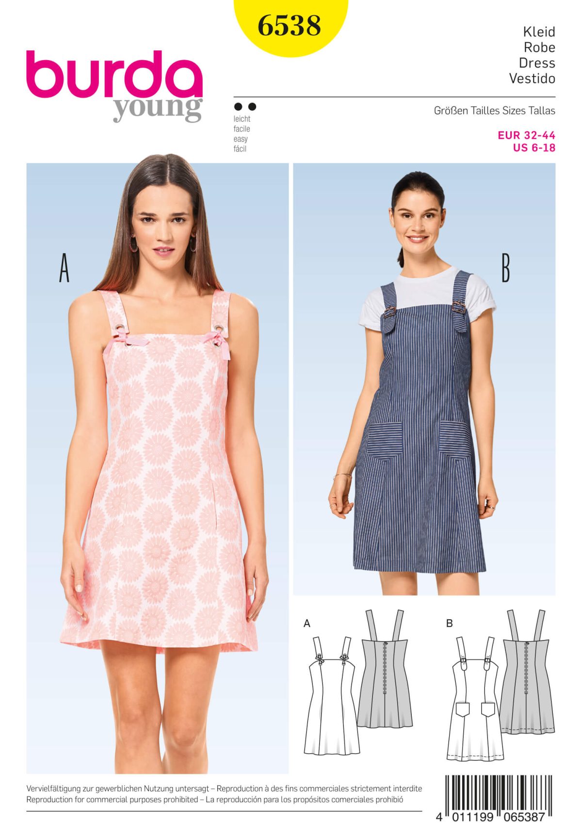 Burda Style Pattern B6538 Misses' Strappy Dress