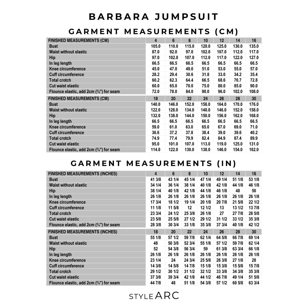 Style Arc Barbara Jumpsuit and Pant Sewing Pattern