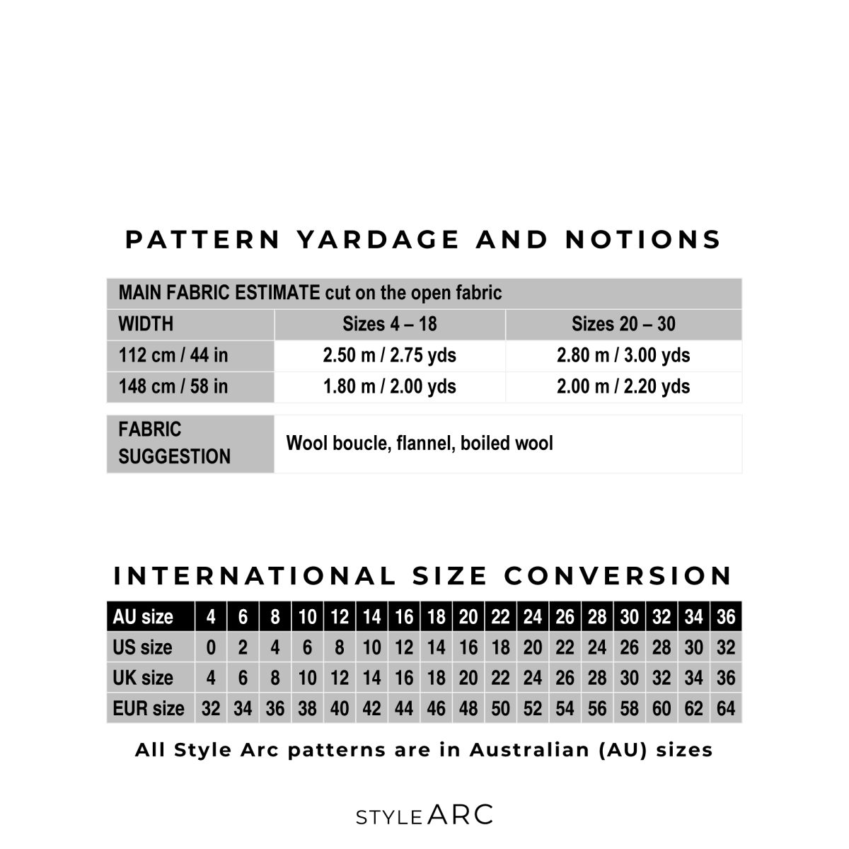 Style Arc Bijou Cape Sewing Pattern