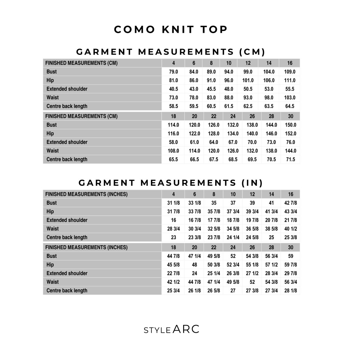 Style Arc Como Knit Top Sewing Pattern