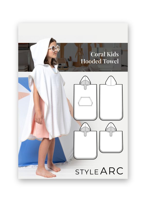 Style Arc Coral Kids Hooded Towel Sewing Pattern