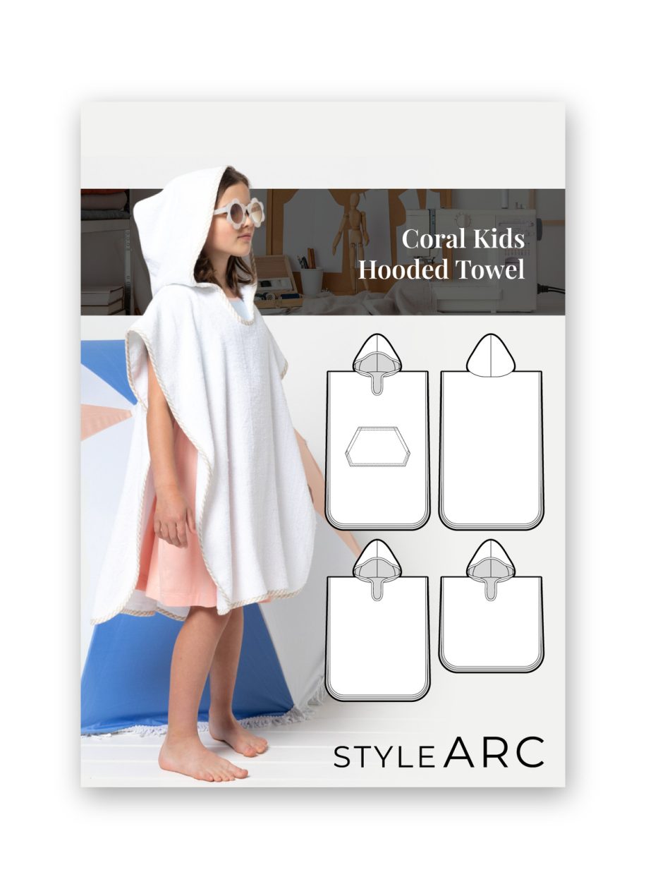 Style Arc Coral Kids Hooded Towel Sewing Pattern