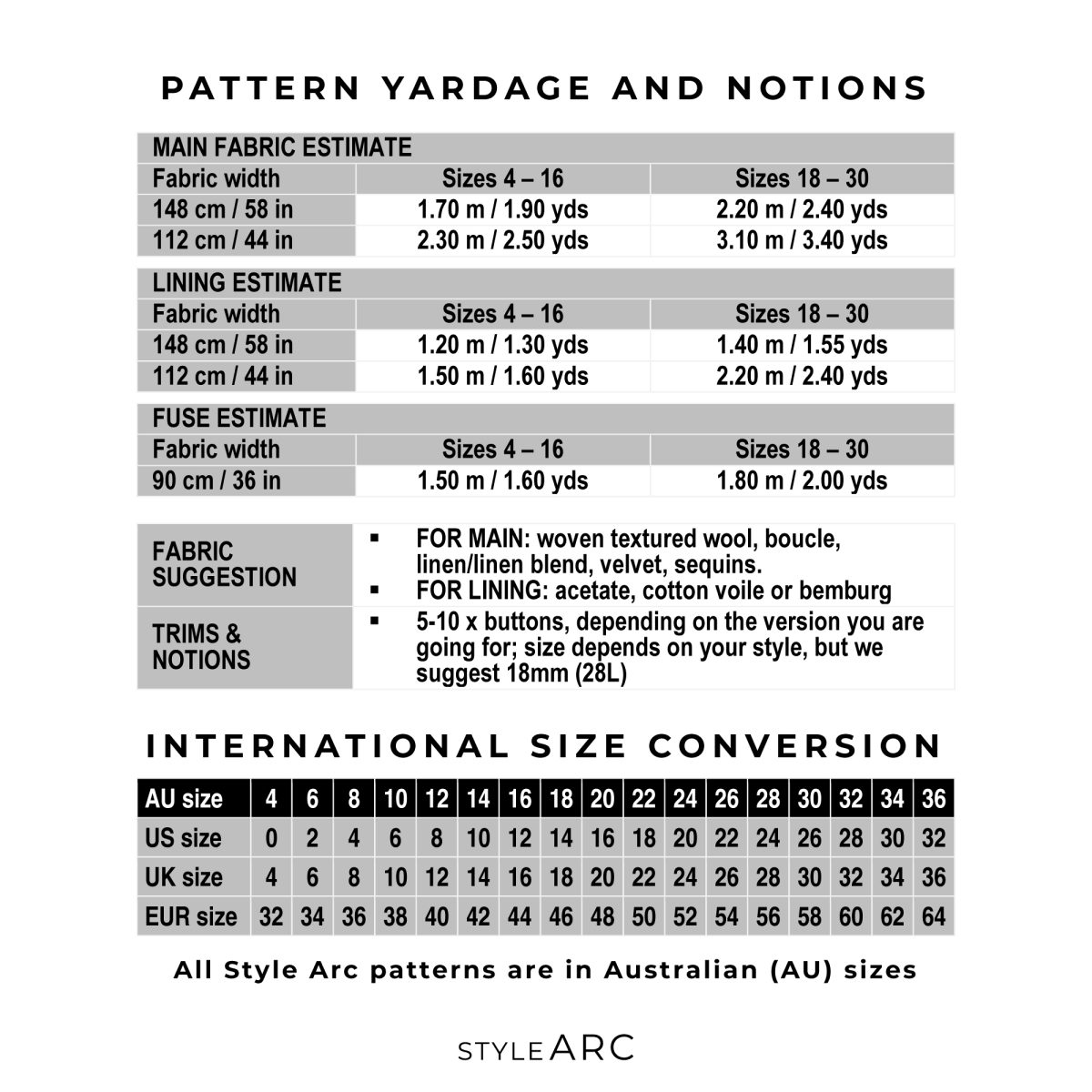 Style Arc Delphine Woven Jacket Sewing Pattern