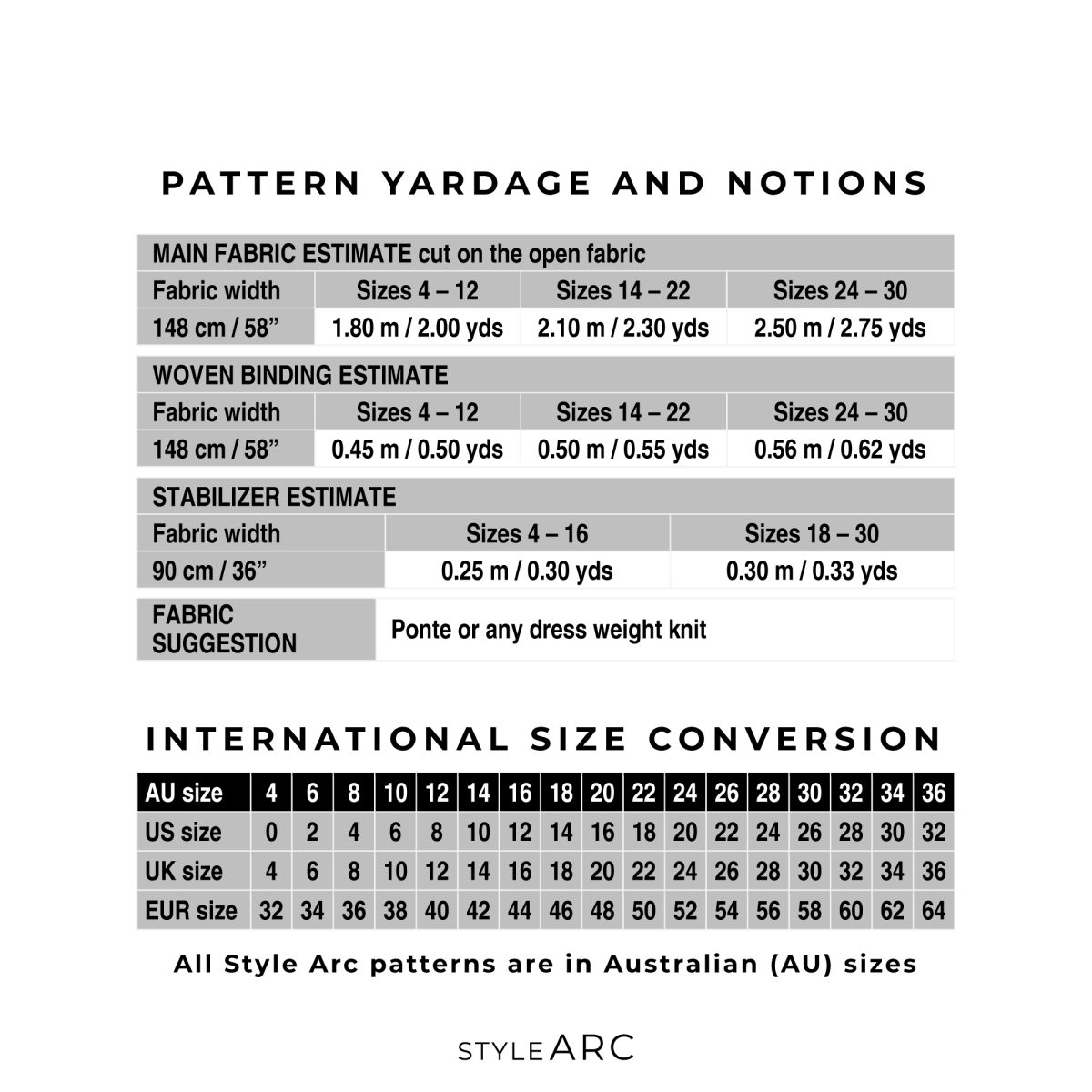 Style Arc Elley Designer Knit Dress Sewing Pattern