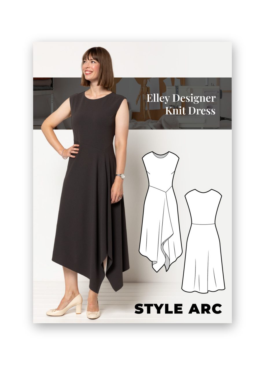 Style Arc Elley Designer Knit Dress Sewing Pattern