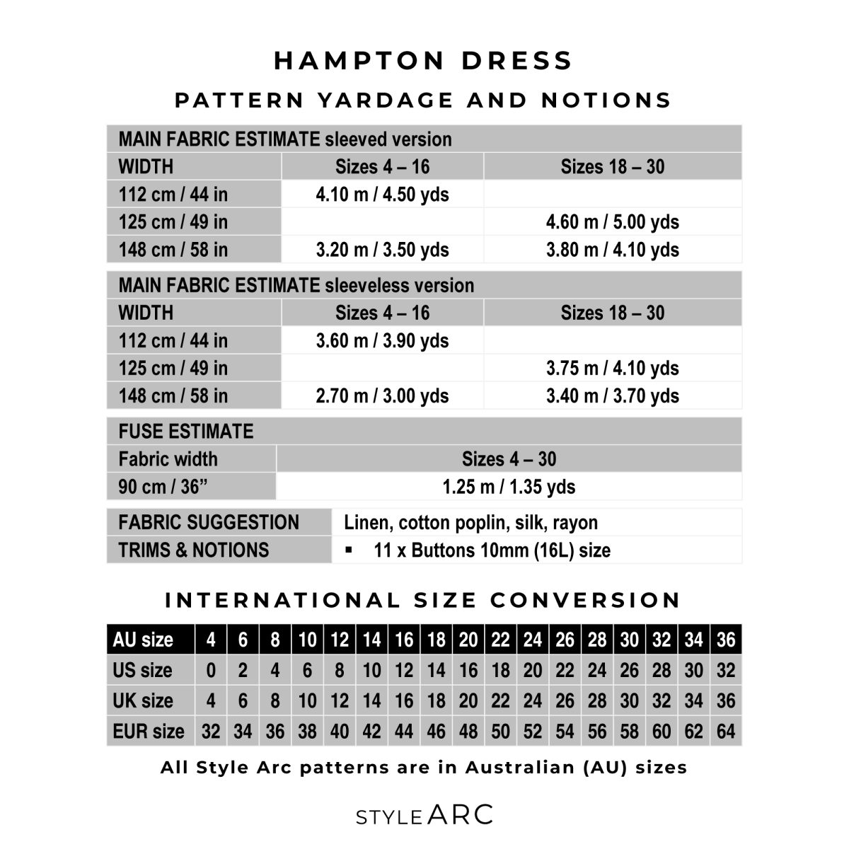 Style Arc Hampton Woven Dress Sewing Pattern
