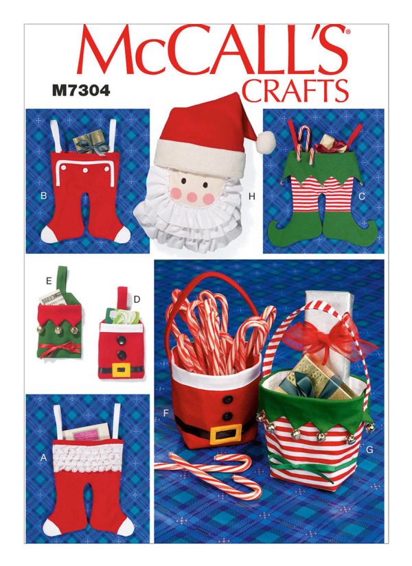 McCall's Sewing Pattern M7304 Christmas Stockings and Decoration