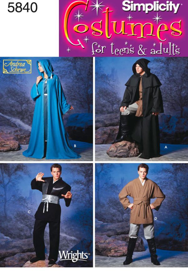 Simplicity Sewing Pattern 5840 Misses', Men & Teen Costumes