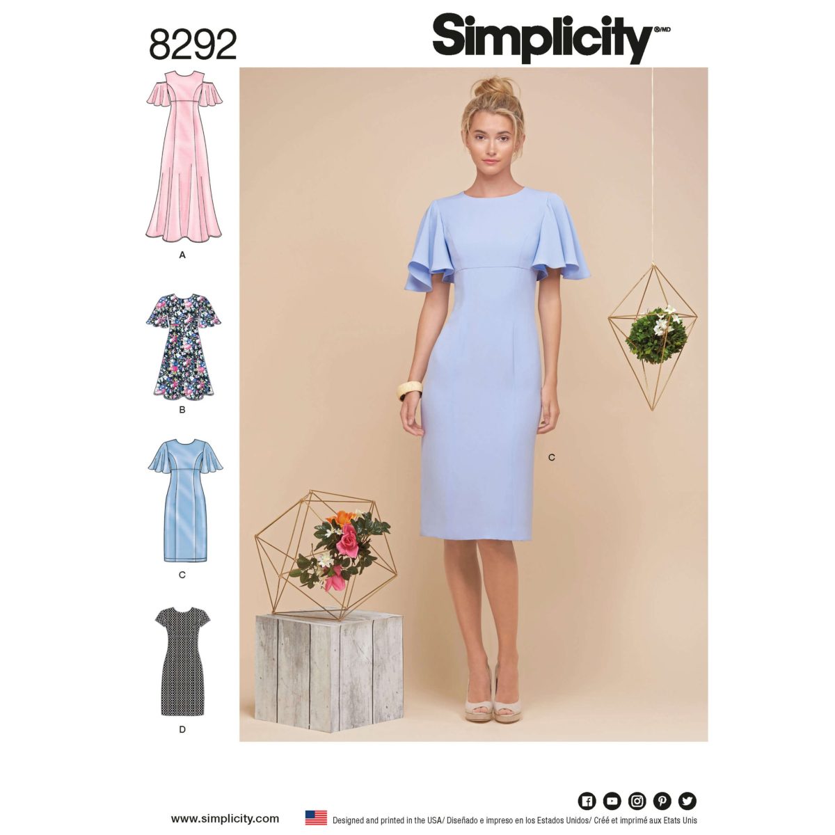 Simplicity Pattern 8292 Misses' Dresses