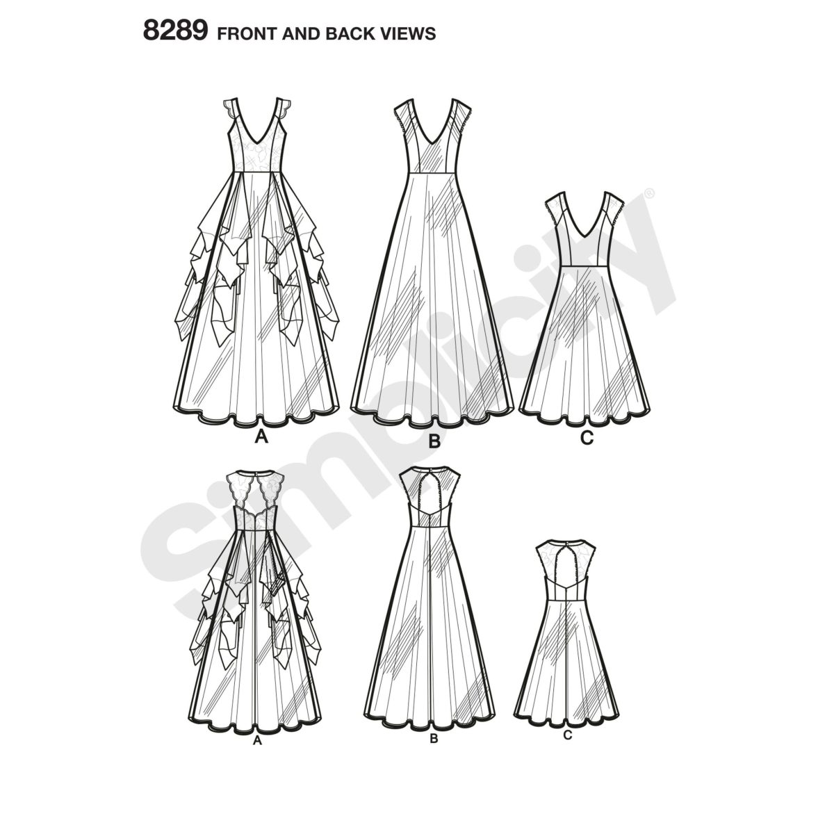Simplicity Pattern 8289 Misses' Special Occasion Dresses
