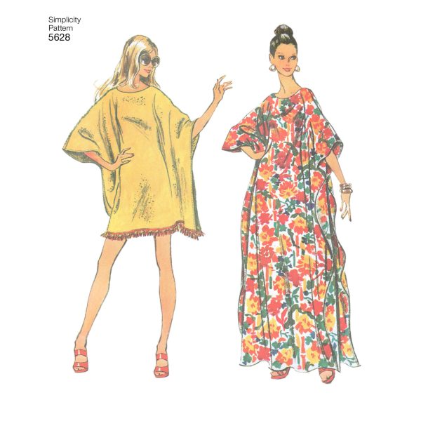 Simplicity Sewing Pattern 5628 Women's One Size Vintage Jiffy Caftan