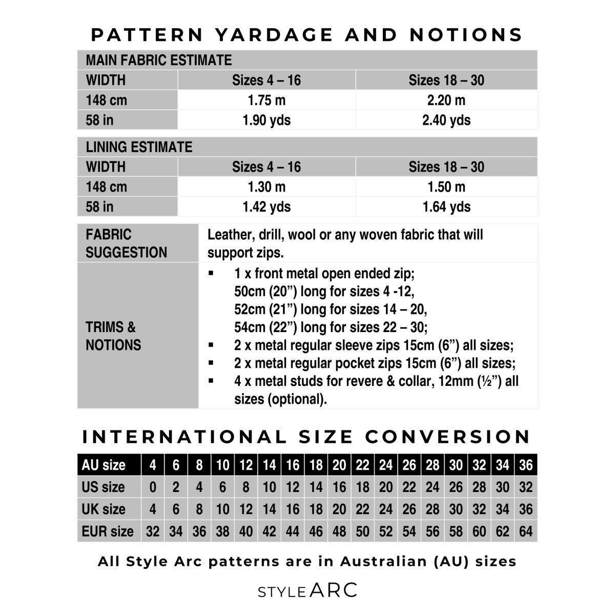 Style Arc Ziggi Jacket Sewing Pattern